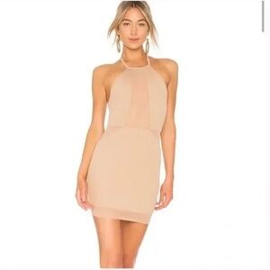 NBD Revolve Windsor Robe Courte En Mesh mini dress nude beige tan
